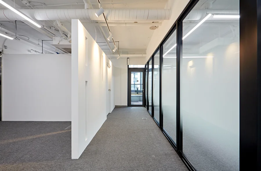 사무실유리문블랙프레임